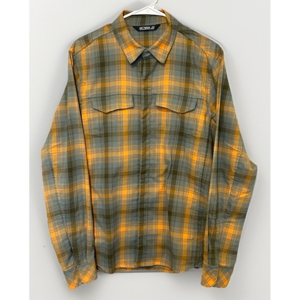 Arc'teryx Men's Gryson L/S Flannel Snap Shirt Small P Gorpcore Outdoor Fall Nice